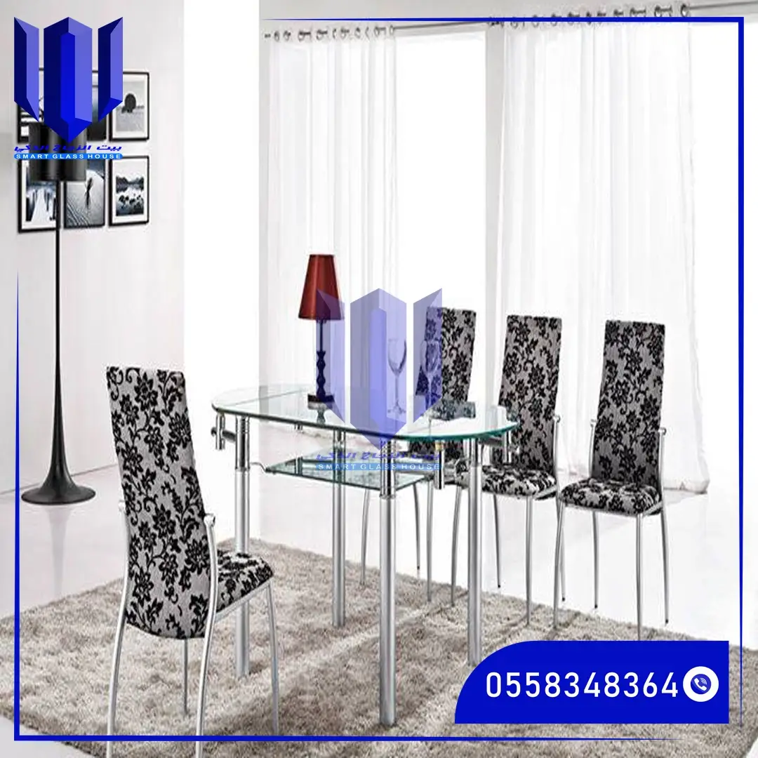 مقاعد زجاجية تفصيل طاولات زجاجية (2)